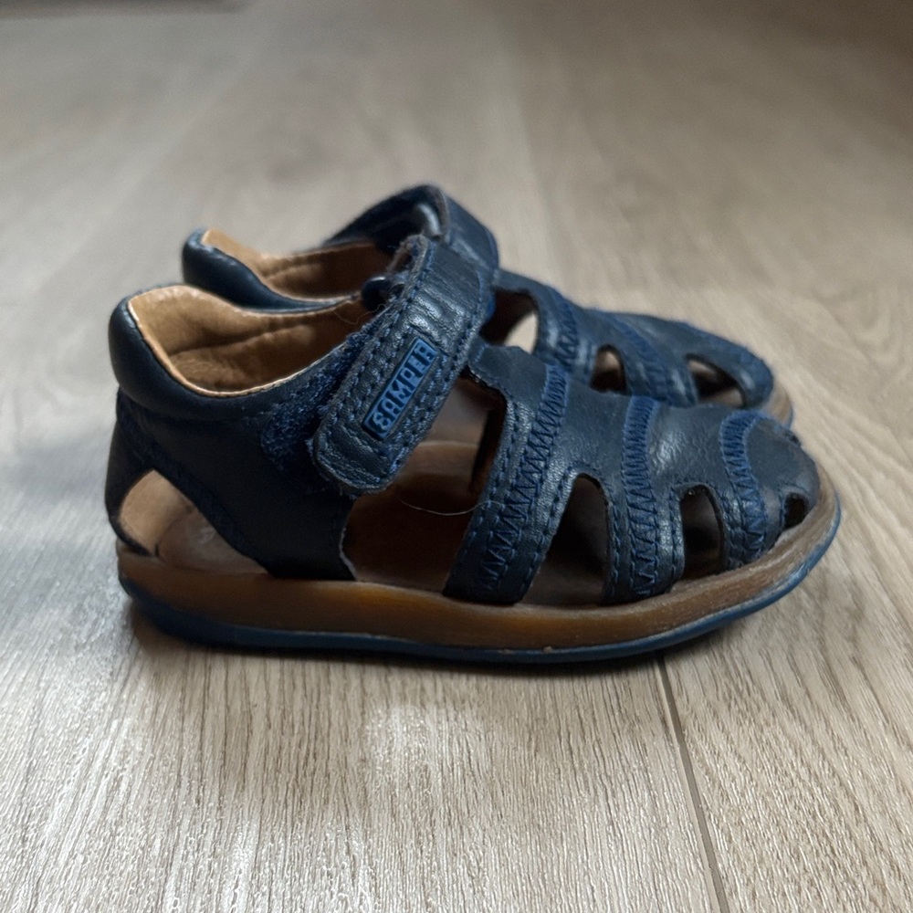 Camper Navy First Walkers Leather Sandals 6
